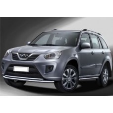 Защита переднего бампера CHERY Tiggo FL (2013) d57+d42 двойная