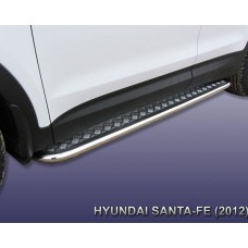 Пороги Hyundai-Santa-Fe-3-DM d42 с листом