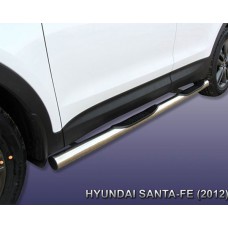 Пороги Hyundai-Santa-Fe-3-DM d76 с проступями