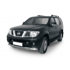 Защита переднего бампера NISSAN PATHFINDER (2004) d76+d57 двойная