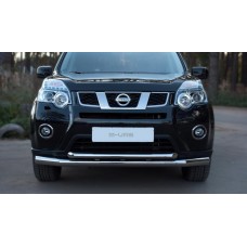 Защита переднего бампера NISSAN X-TRAIL (2007) d76+d57 двойная