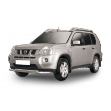 Защита переднего бампера NISSAN X-TRAIL (2011) d76+d57 двойная