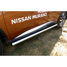 Защита порогов Nissan MURANO (2016)  d76 труба